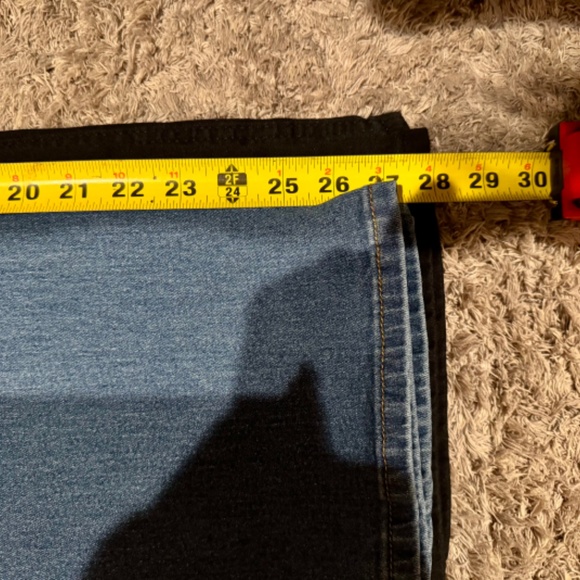 Blue or Black Denim Straight Leg Women's Jeans - Size M, 28in. Inseam - Picture 4 of 6